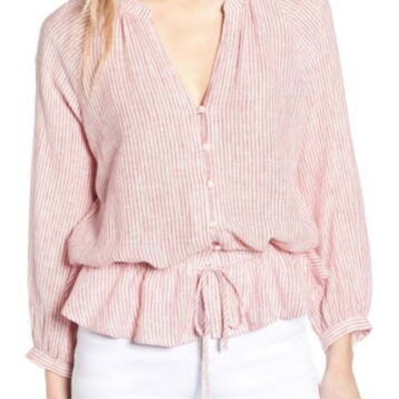 Rails Tops - Rails Marti stripe linen blouse